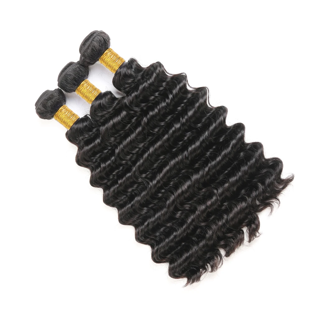 Deep Wave Hair Bundles Deals 8-30 inch Natural Color Brazilian Human Hair Weave Bundles 4PCS Non-Remy Hair Extension SOKU Deep Wave Hair Bundles Deals 8-30 inch Natural Color Brazilian Human Hair Weave Bundles 4PCS Non-Remy Hair Extension SOKU