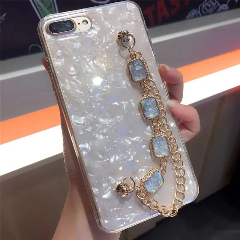 

Fancy Cute Luxury Ingenious diamond chain bracelet soft shell phone case For Huawei P8 P9 P10 P20 Lite Plus mate 10 pro