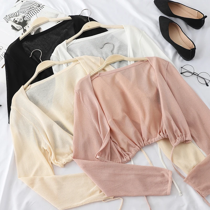 

Short Summer Cardigan Women Clothes 2019 Knitted Sweater Sunscreen Cardigans Women Thin Pink Tops for Woman 8365 YY183