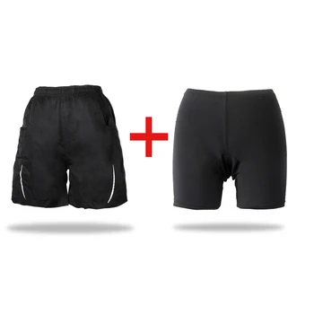 

2 in 1 MTB Road Men's Cycling Loose Shorts Mountain Bike/Bicycle Leisure Baggy 3D Padded Thickening Sports Cycle Wear 5 Sizes