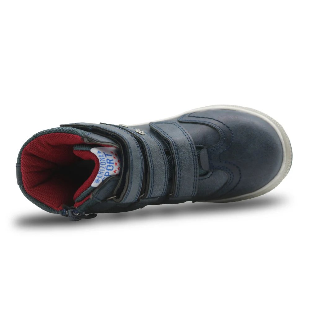 Apakowa/Осенняя детская обувь из искусственной кожи для мальчиков однотонные ботильоны на плоской подошве для детей, новая модная детская обувь с поддержкой арки