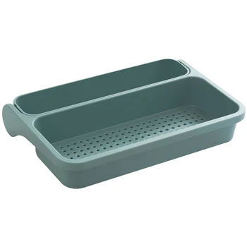 

Houmaid Plastic Kitchen Creative Storage Plastic Draining Rack Washing Fruit Vegetable Folding Basket Wall Hanging Sink Holders