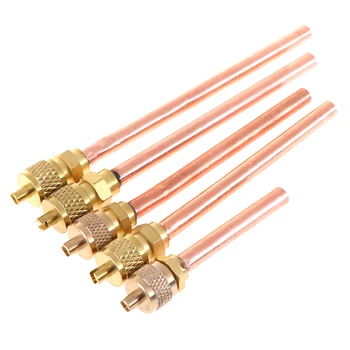 

5pcs/lot Metal Service/Access Valve 1/4" SAE 1/4" OD 4" Stem Strong Core AC Air Conditioner Refrigeration Access Valve