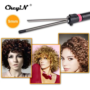 

9mm Professional hair curling iron Wand Ceramic Pear Hair curler Women Men's hair curly perm rod Deep wave Styler Styling Tool34