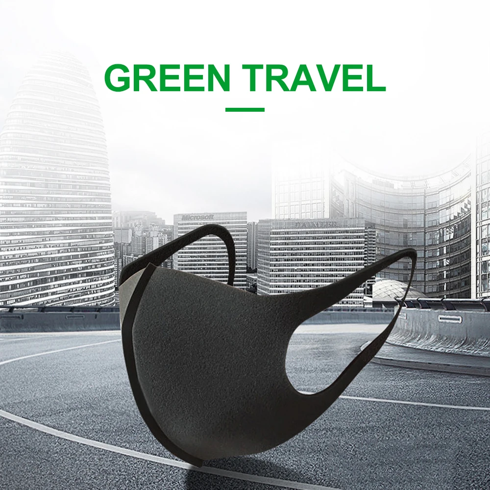 

3pcs Mouth Mask Black Cotton Blend Anti Dust and nose protection Face Mask Outdoor Cycling reusable Masks for Man Woman