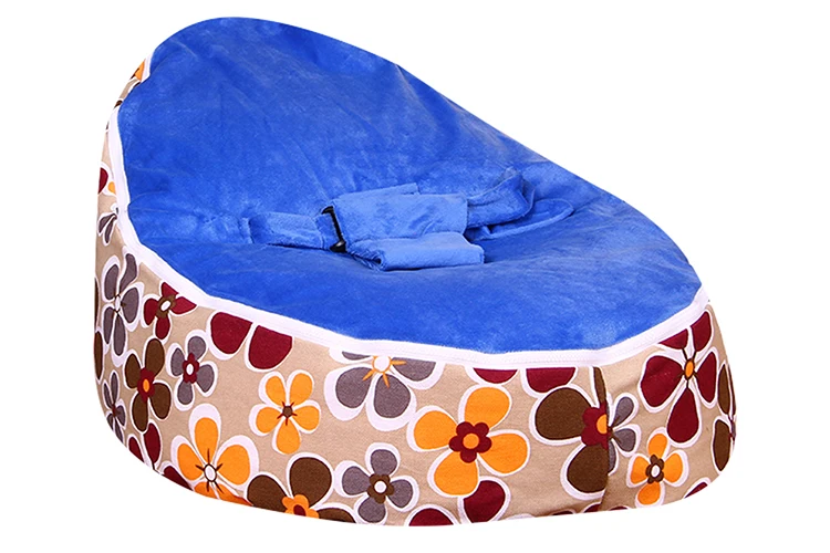Levmoon средний желтый Сливовый цветок бобовый мешок стул детская кровать для сна портативный складной детский диван Zac без наполнителя