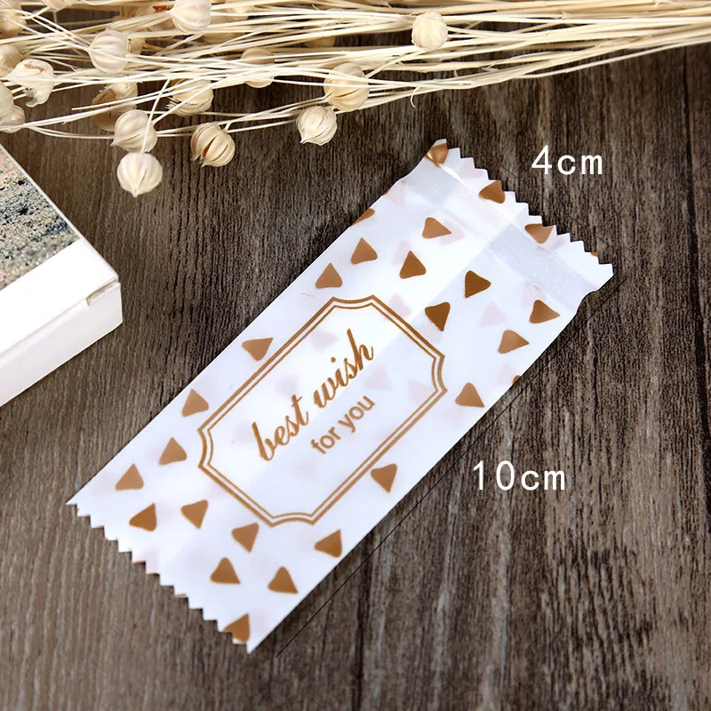 50 шт./лот Nougat упаковочные мешки для печенья, пластиковые пакеты, ювелирные изделия, печенье, конфета, торт, посылка, свадебный мешок для конфет