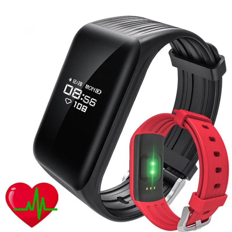 

Sport Fitness Tracker Smart Bracelet Real-time Heart Rate Monitor IP68 Waterproof Watch with Sleep Monitor Pedometer Wristband