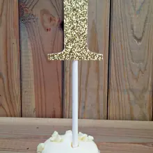 Пользовательские блеск цифровой возраст один кекс топперы-замок кекс топперы, первый день рождения кекс топперы, для дня рождения вечерние