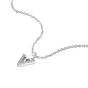 

Hot Sale Simple style 2020 triangle pendant 925 sterling silver Necklace Jewelry Clavicle Woman Jewelry Valentine's Day Gift