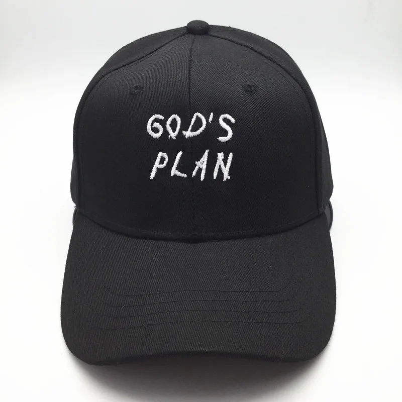 

Hip Hop 100% Cotton Embroidery GOD'S PLAN Dad Hat Hit Singles Snapbacks Baseball Caps Concert Hat Rapper Women Men