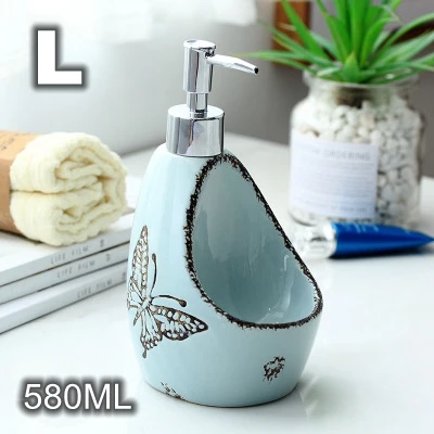 Главная Ванная комната керамическая сантехника Лосьон бутылка для мытья рук жидкая бутылка с мылом держать пластиковый насос заголовок мыло диспенсер - Цвет: L