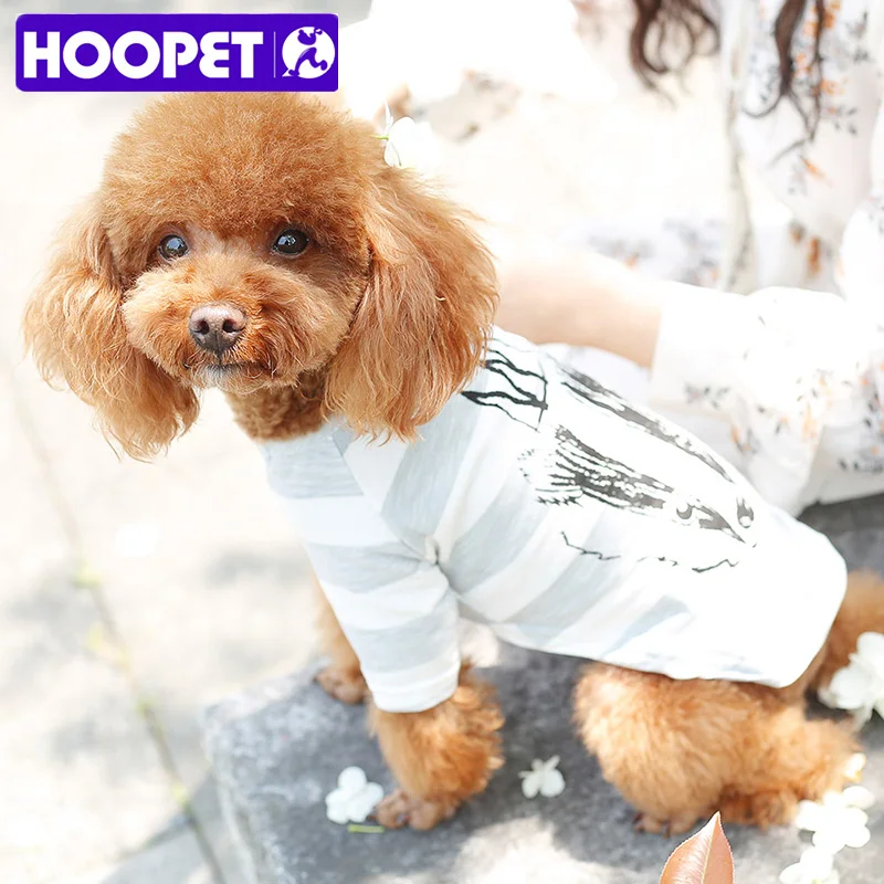 HOOPET Милая Одежда для собак мягкая летняя хлопковая футболка щенков костюм