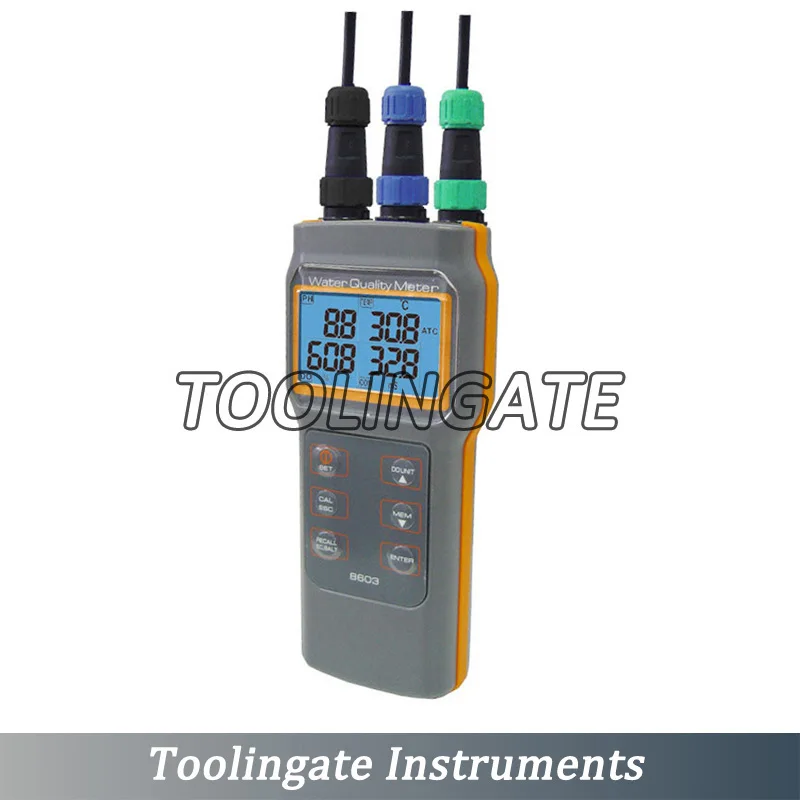 

AZ86031 Portable PH Meter Water Quality Analyzer Handheld Dissolved Oxygen Tester PH Conductivity Salinity Temperature Meter