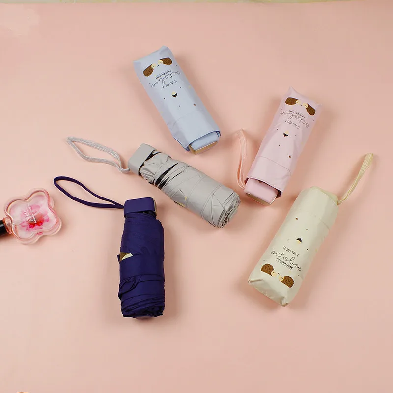 5.200g Mini Small Umbrella Folding Umbrella Pocket Women Kids Umbrella Anti-UV Women's Umbrella Sunny Rainy High quality