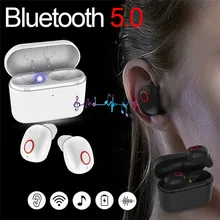 Bluetooth 5.0 Headset TWS Wireless Sports Earphones Portable Twins Earbuds 5D Stereo Noise Cancellation Headphones