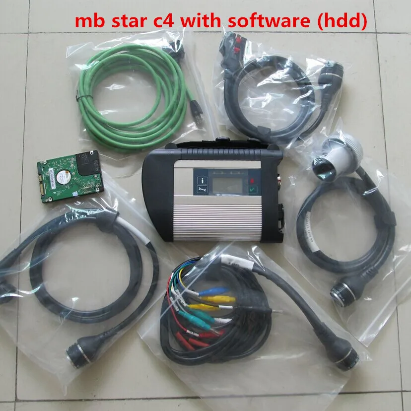 OBD2 сканер MB STAR C4 с DTS инженерное программное обеспечение HDD в военном ноутбуке CF52 i5 4gb для Mercedes obd автомобиля диагностические инструменты - Цвет: SD C4 with 500G HDD