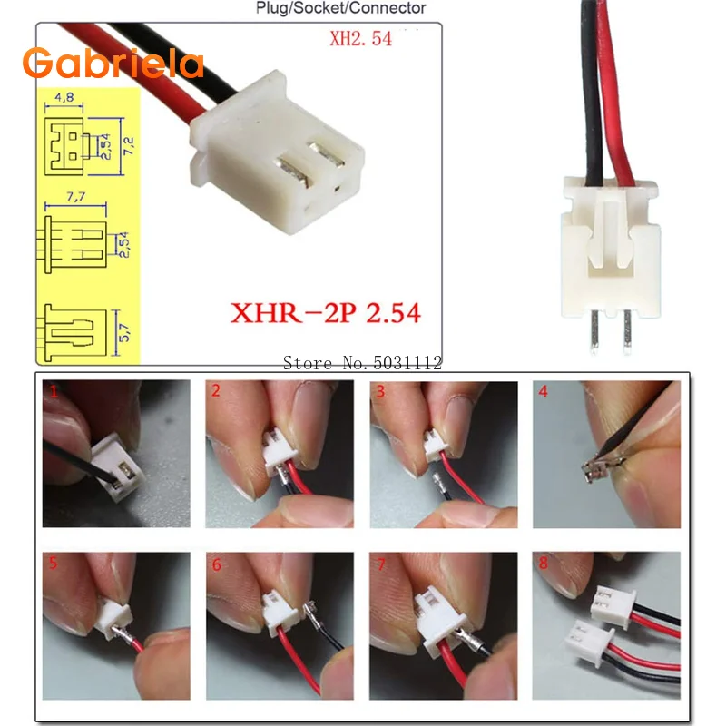 10 комплектов JST XH2.54 XH 2,54 мм провода Кабельный разъем 2 P/3/4/5/6/7/8/9/10P12 Pin шаг Мужской Женский Разъем 100 мм 200 мм 30 см 26AWG