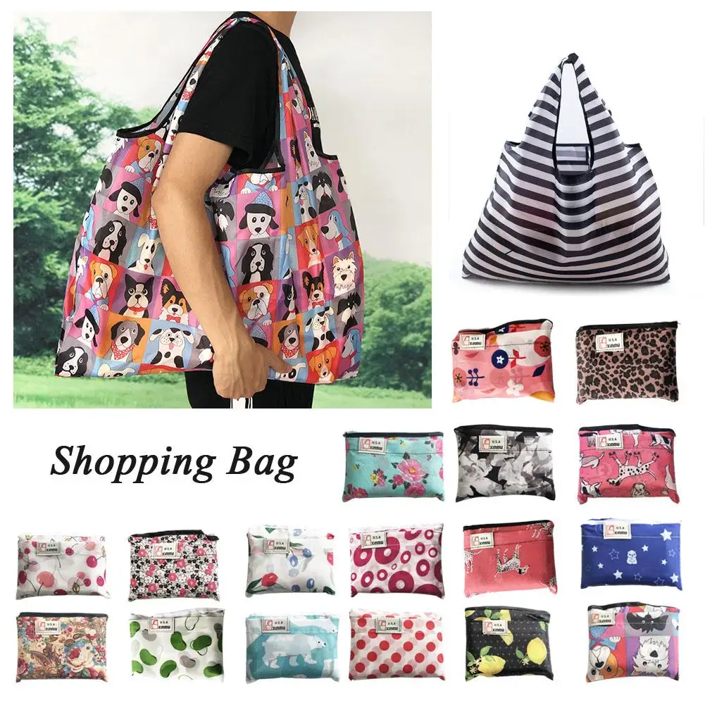 Portable Foldable Storage Bag Reusable Grocery Shopping Bag Totes Eco friendly Storage Bag ...