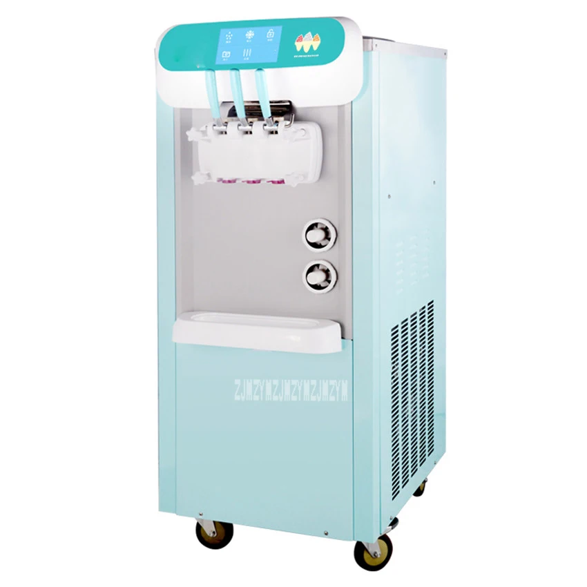 BJW188C 2200 Вт 220 В 5.8L * 2 Soft Ice Cream машина коммерческих/Home Применение сладкий конус Ice крем чайник с 4 колеса легко двигаться