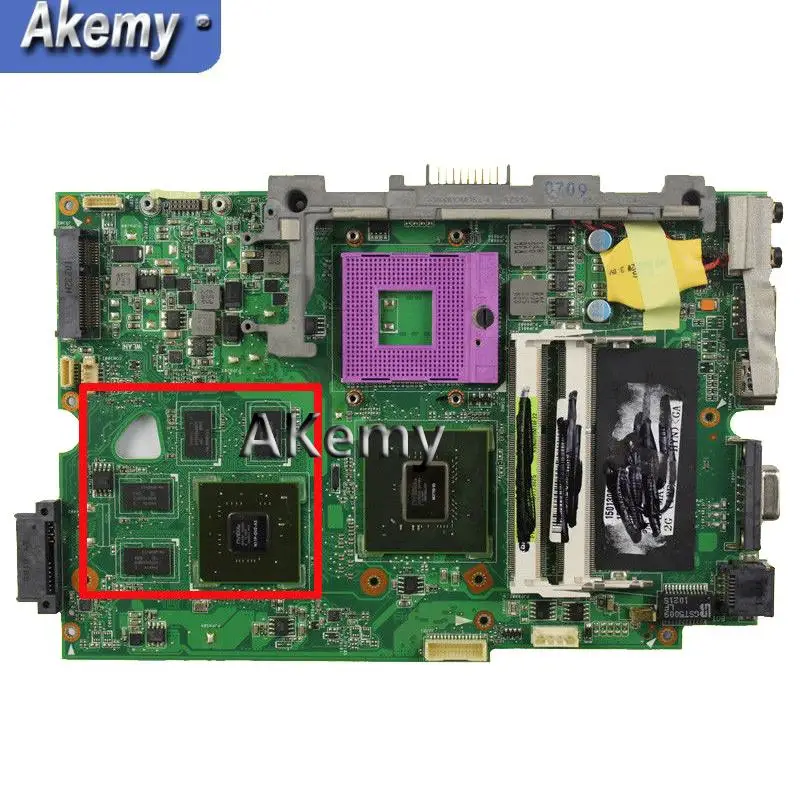 Akemy K40IE/K40ID محمول اللوحة الأم ل ASUS K40ID K40IE K40I X8AI اللوحة الأصلية 8 * ذاكرة 1 GB