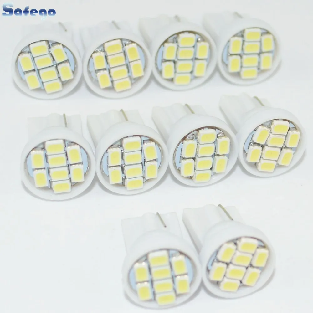 

10pcs T10 8smd 8led 8 led 194 168 192 W5W 1206(3020) super bright t10 w5w Auto led car led light/t10 wedge led auto lamp