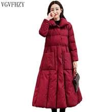 Осень-зима, женский пуховик, пальто плюс, длинная, модная, утолщенная, теплая верхняя одежда, высокое качество, пуховики, женские парки LY1078