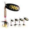 Leurre Spinner en métal avec paillettes et hameçons à plumes, appât artificiel idéal pour la pêche à la carpe, crankbait, wobbler, 3.5/12g ► Photo 1/6