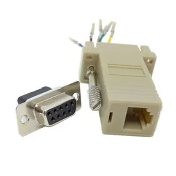 

Wholesale 50pcs/lot Hot Sale Good Quality DB9 Female to RJ45 Female F/F RS232 Modular Adapter Connector