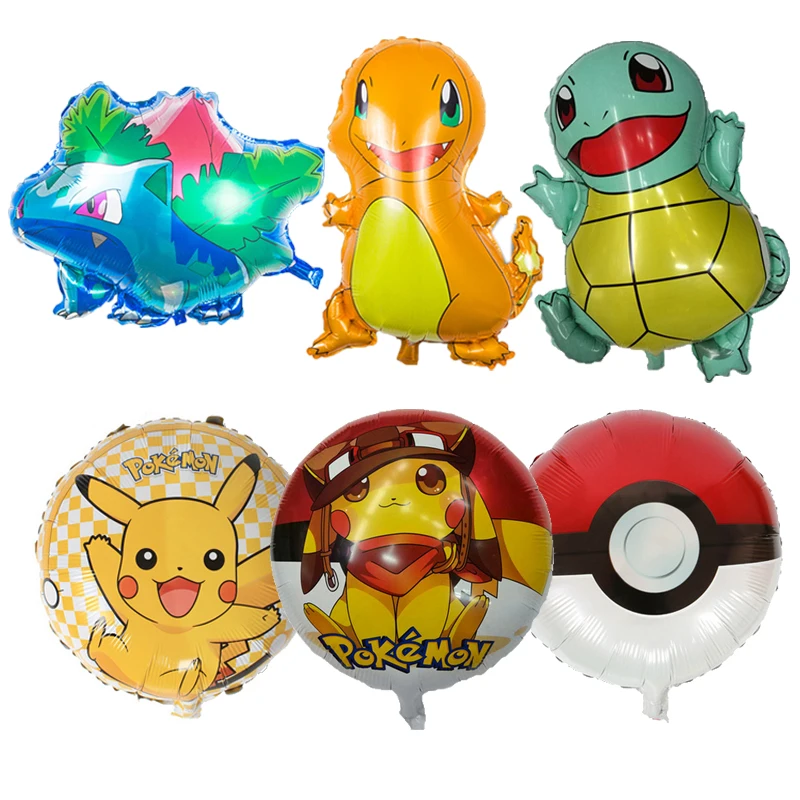 

Pokemon Pikachu Foil Balloons Inflatable Balloon Kids Birthday Party Decorations Baby Shower Supplies Gift For Kids