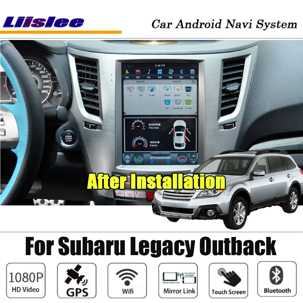 Clearance Liislee Android Tesla vertical For Subaru Legacy Outback Stereo Car Screen Carplay GPS Navi Map Navigation System Multimedia 1