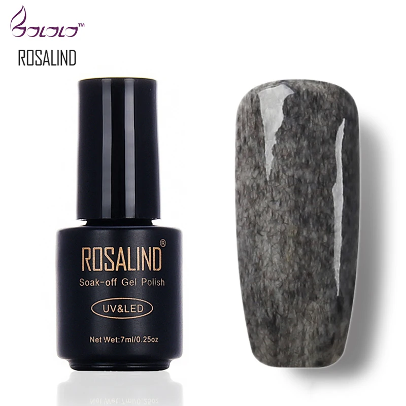 

ROSALIND 2017 Long Lasting Faux Fur Effect Nail Gel Soak Off UV LED Nail Art Nail Polish 12 Colors for Nail Art Glitter Gel 7 ML