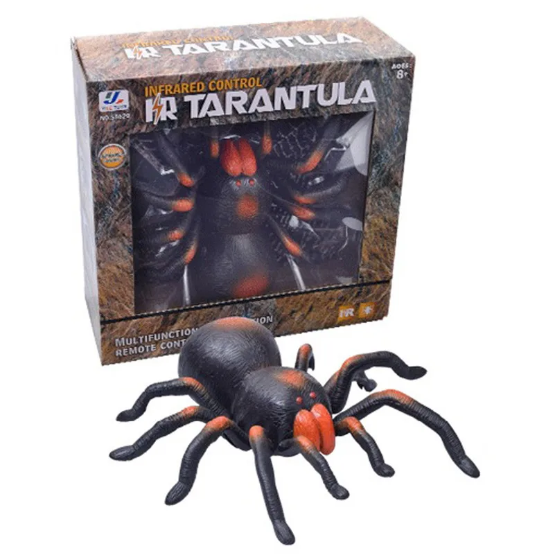 Хэллоуин высокое моделирование животных Tarantula ИК-паук удаленного Управление Дети игрушка в подарок развивающие игрушки для детей C3 - Цвет: Коричневый