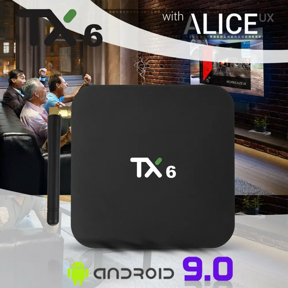 

TX6 Smart TV Box 2GB DDR3 16GB EMMC Allwinner H6 Android 9.0 Set Top Box Bluetooth5.0 4K Media Player 2.4GHz / 5.8GHz WiFi