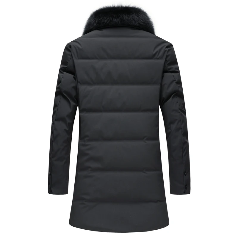 Зимний мужской Модный повседневный пуховик, мужские уплотненные пальто из 90% белого утиного пуха, мужская куртка, зимнее мужское теплое пальто