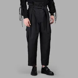 Домашние мужские повседневные штаны мешковатые прямые брюки с оригинальной Личность Дизайн Штаны. S-6XL