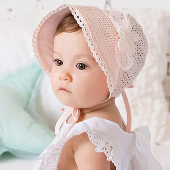 2018 Новый Модная одежда для детей, Детская мода однотонная бейсболка фигурная оплетка шапка для новорожденных детей Шапки кружевные