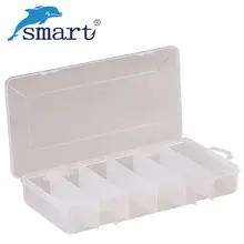 Умный пластиковый контейнер для рыбалки 20,7*11*3,3 см 6 отсеков водонепроницаемые рыболовные ящики Прочное прозрачное ящик для хранения рыболовные инструменты