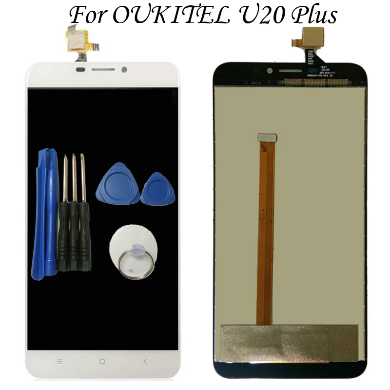 

100% Tested OK For Oukitel U20 Plus LCD Display+Touch Screen Digitizer Assembly Replacement For U20 Plus With Free Tools