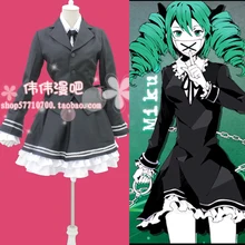 Nuevo Japonés Anime VOCALOID Hatsune Miku Cosplay Traje de Policía Secreta Cosplay Traje coat + shirt + skirt + tie
