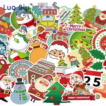

Christmas theme:100 non-repeating suitcase computer slide-board, motor-cycle, water-proof sticker