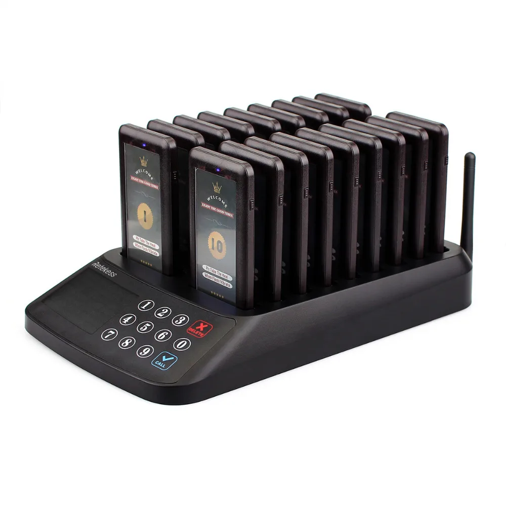 Retekess Wireless Paging Queuing System Restaurant 99 Channel 18
