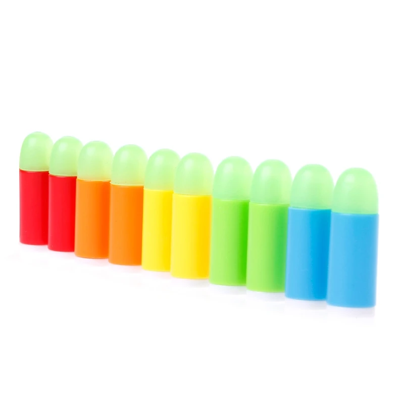 10pcs Mini Soft Bullet Toy Luminous Bullets For Pistol Gun Toys