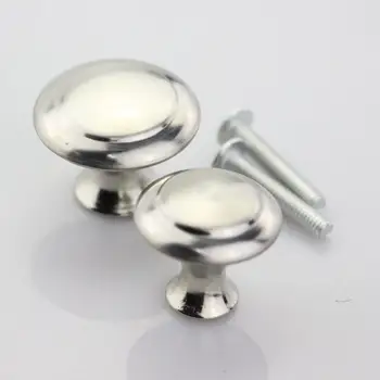 

Diameter 24mm 28mm Zinc Satin Nickel Cabinet Pull Cupboard Drawer Handle Knobs Wardrobe Handle With Screw Furniture Hardware