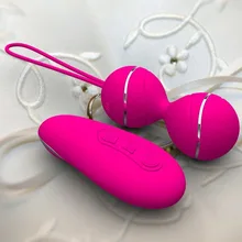Wireless Remote Vibrator Silicone Kegel Balls Vaginal Tight Exercise Vibrating Eggs Ben Wa Ball Sex Toys For Women Masturbator wireless remote waterproof ben wa ball jump eggs kegel vaginal tight exercise smart love ball vibrating egg sex toys for women