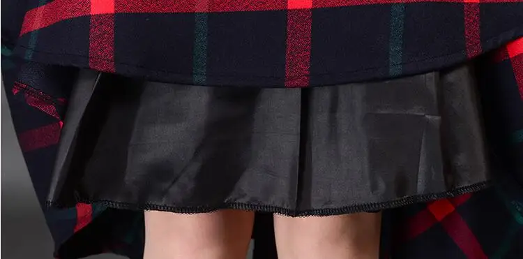 NYFS новинка осень зима женские юбки модные шерстяные клетчатые длинные юбки клетчатые офисные юбки Faldas Mujer Saias