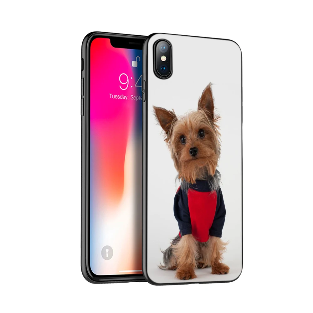 Черный чехол из ТПУ для iphone 5 5s SE 2020 6 6s 7 8 plus X 10 XR XS 11 pro MAX силиконовый йоркширского