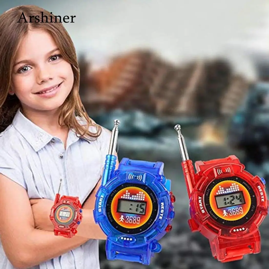 100M Display Radio Talkie Without Toy Way 3Years Red Interference Two Blue 50 Kids Digital Portable Watch Walkie Mini