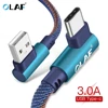 OLAF 3A USB Type C 90 Degree USB C Cable for Samsung Galaxy S9 plus Nokia 8 Xiaomi Mi 8 6 MAX 3 USB C Fast Charging Data Cable ► Photo 2/6