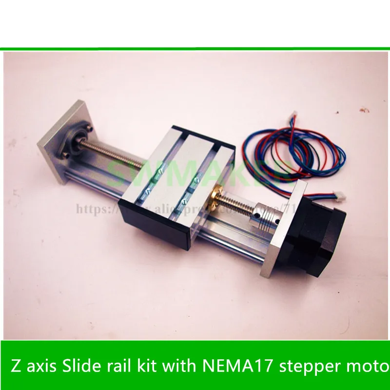 Z оси направляющей комплект с NEMA17 шаговый двигатель 100-1000 мм полезный ход tr8 привести винт для ЧПУ RepRap 3D принтер